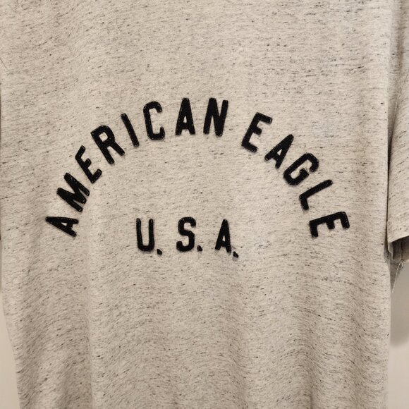 American Eagle Outfitters Gray Active Flex Men's Logo T-Shirt, Size Medium - Picture 2 of 6